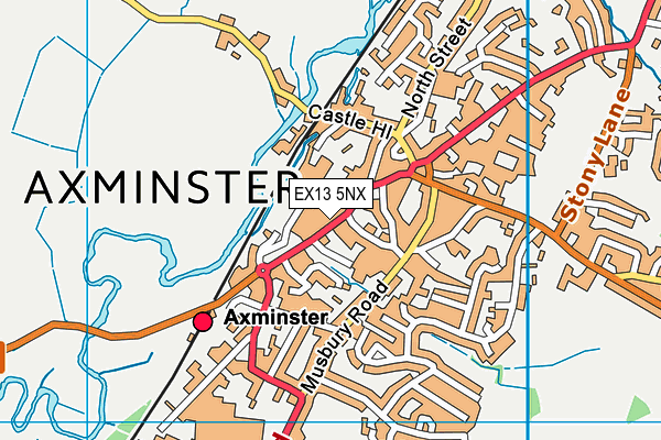 Map of THE FILLING STATION AXMINSTER LTD at district scale