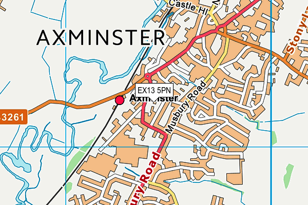EX13 5PN map - OS VectorMap District (Ordnance Survey)