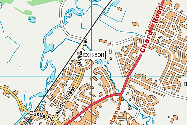 EX13 5QH map - OS VectorMap District (Ordnance Survey)