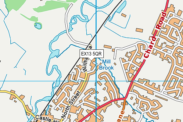EX13 5QR map - OS VectorMap District (Ordnance Survey)