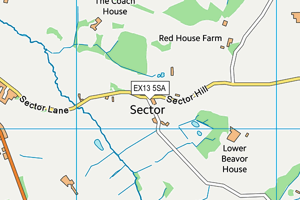EX13 5SA map - OS VectorMap District (Ordnance Survey)
