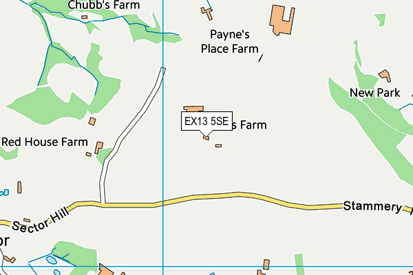 EX13 5SE map - OS VectorMap District (Ordnance Survey)