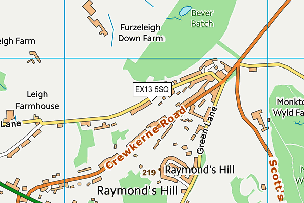 Map of FURZELEIGH DOWN DAIRY LIMITED at district scale