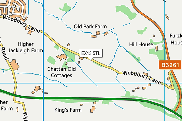 EX13 5TL map - OS VectorMap District (Ordnance Survey)