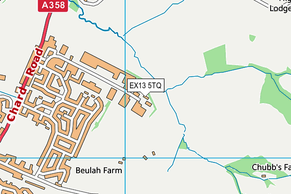 EX13 5TQ map - OS VectorMap District (Ordnance Survey)