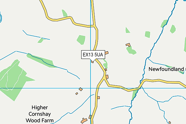 EX13 5UA map - OS VectorMap District (Ordnance Survey)