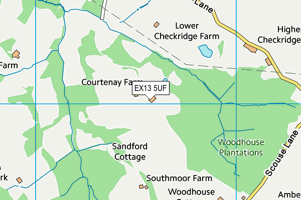 EX13 5UF map - OS VectorMap District (Ordnance Survey)