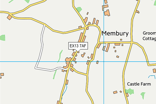 EX13 7AF map - OS VectorMap District (Ordnance Survey)