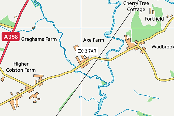 EX13 7AR map - OS VectorMap District (Ordnance Survey)