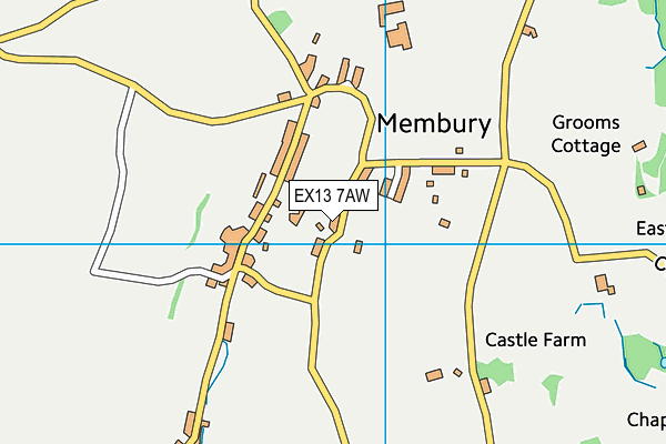 EX13 7AW map - OS VectorMap District (Ordnance Survey)