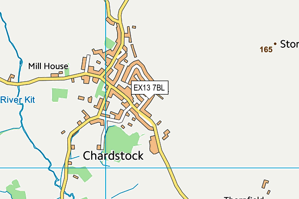 EX13 7BL map - OS VectorMap District (Ordnance Survey)