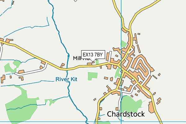 EX13 7BY map - OS VectorMap District (Ordnance Survey)