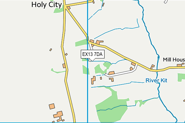 EX13 7DA map - OS VectorMap District (Ordnance Survey)