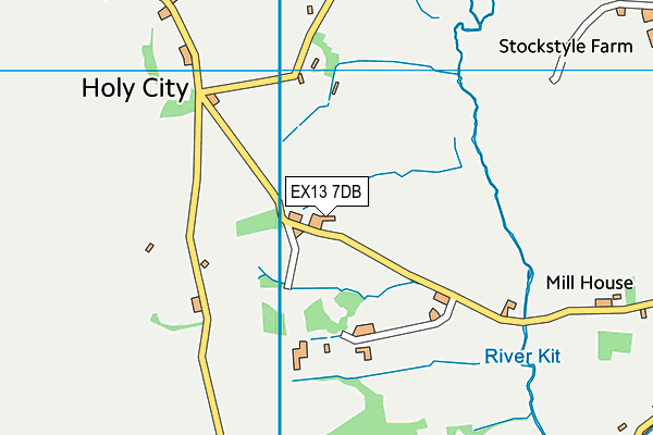 EX13 7DB map - OS VectorMap District (Ordnance Survey)