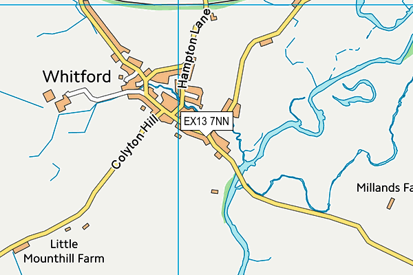 EX13 7NN map - OS VectorMap District (Ordnance Survey)