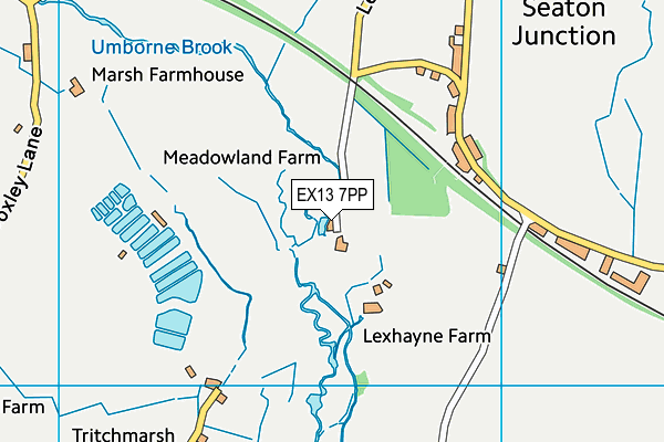 EX13 7PP map - OS VectorMap District (Ordnance Survey)