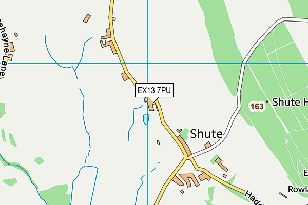 EX13 7PU map - OS VectorMap District (Ordnance Survey)