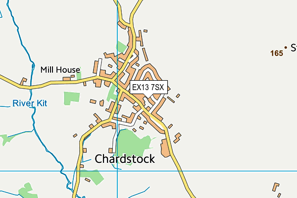 EX13 7SX map - OS VectorMap District (Ordnance Survey)