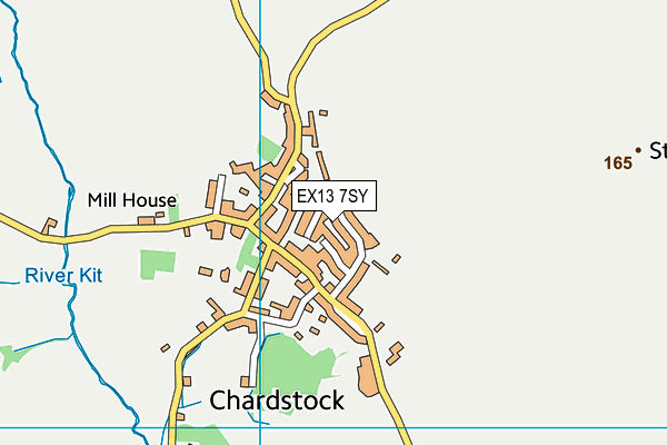 EX13 7SY map - OS VectorMap District (Ordnance Survey)