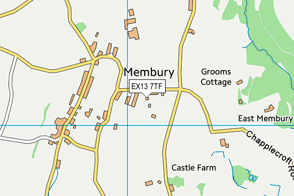 EX13 7TF map - OS VectorMap District (Ordnance Survey)