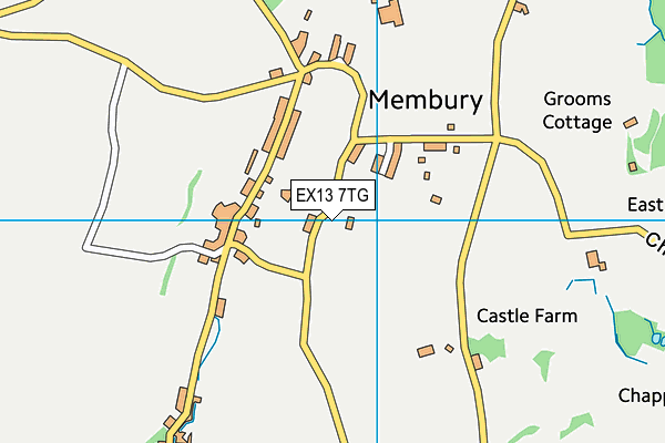 EX13 7TG map - OS VectorMap District (Ordnance Survey)