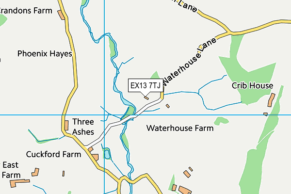 EX13 7TJ map - OS VectorMap District (Ordnance Survey)