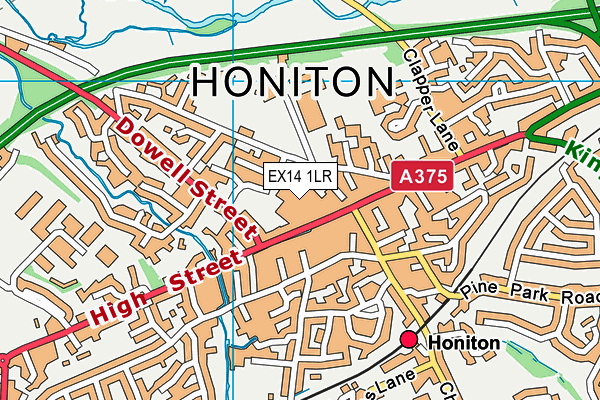 EX14 1LR map - OS VectorMap District (Ordnance Survey)