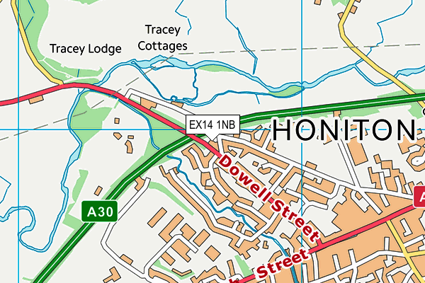 EX14 1NB map - OS VectorMap District (Ordnance Survey)