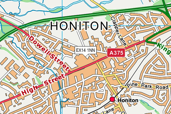 EX14 1NN map - OS VectorMap District (Ordnance Survey)