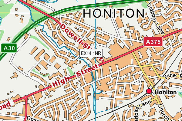 EX14 1NR map - OS VectorMap District (Ordnance Survey)