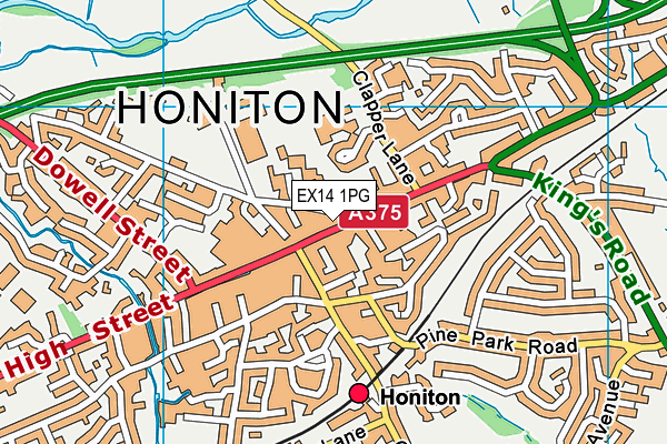 Map of SOFT OPTIONS HONITON LIMITED at district scale
