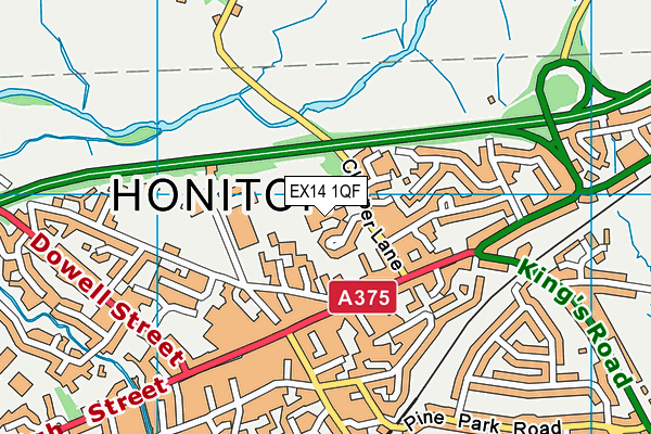 Honiton Primary School map (EX14 1QF) - OS VectorMap District (Ordnance Survey)