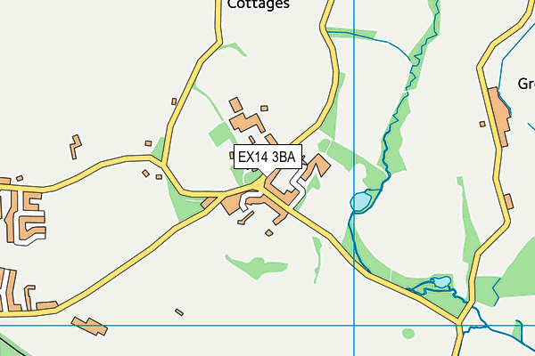 EX14 3BA map - OS VectorMap District (Ordnance Survey)