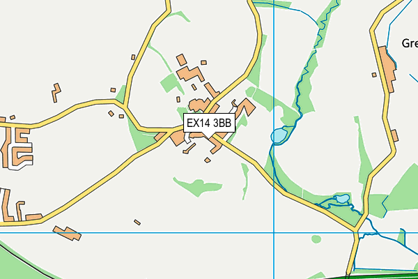 EX14 3BB map - OS VectorMap District (Ordnance Survey)