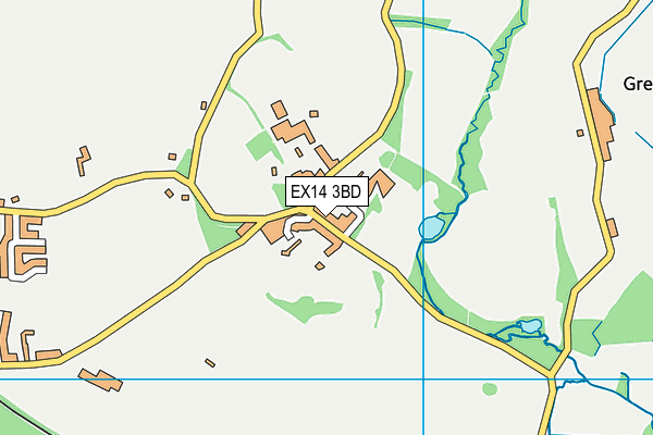 EX14 3BD map - OS VectorMap District (Ordnance Survey)