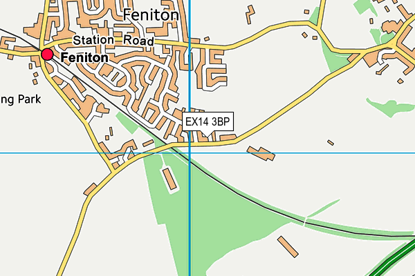 EX14 3BP map - OS VectorMap District (Ordnance Survey)
