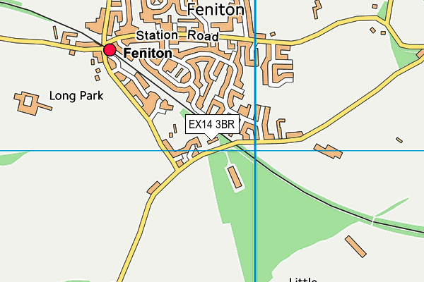 EX14 3BR map - OS VectorMap District (Ordnance Survey)