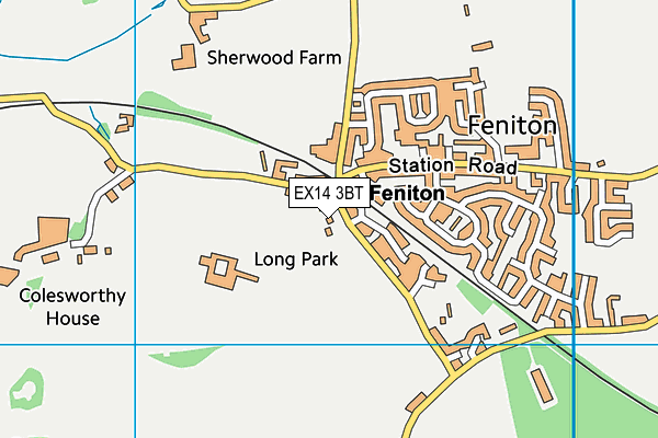 EX14 3BT map - OS VectorMap District (Ordnance Survey)