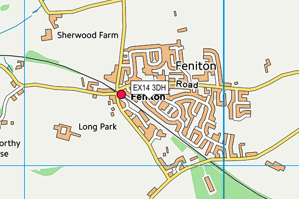 EX14 3DH map - OS VectorMap District (Ordnance Survey)