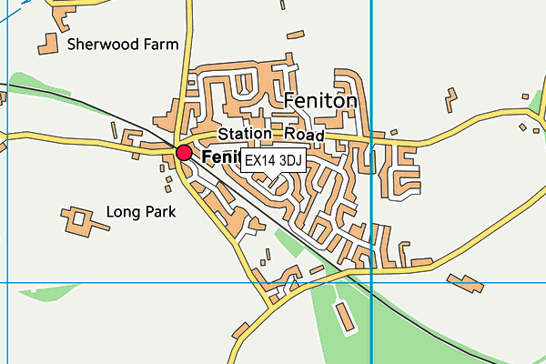 EX14 3DJ map - OS VectorMap District (Ordnance Survey)