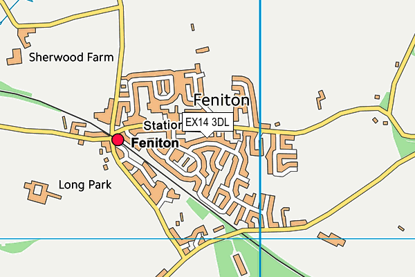 EX14 3DL map - OS VectorMap District (Ordnance Survey)