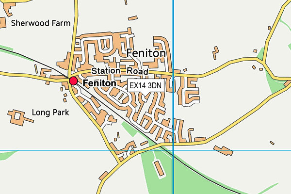 EX14 3DN map - OS VectorMap District (Ordnance Survey)