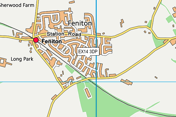 EX14 3DP map - OS VectorMap District (Ordnance Survey)