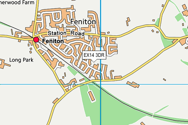 EX14 3DR map - OS VectorMap District (Ordnance Survey)