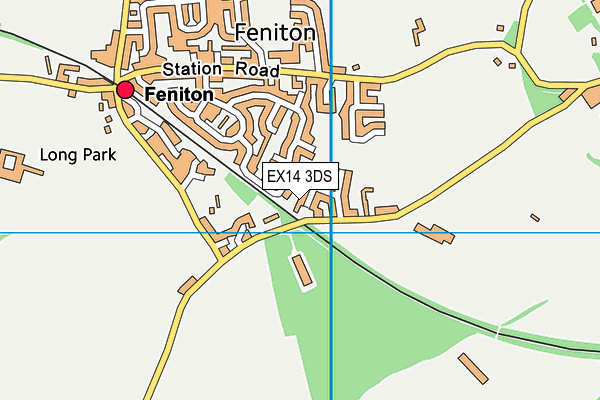 EX14 3DS map - OS VectorMap District (Ordnance Survey)
