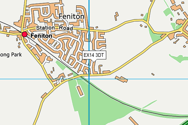 EX14 3DT map - OS VectorMap District (Ordnance Survey)