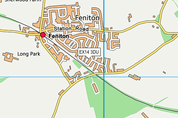 EX14 3DU map - OS VectorMap District (Ordnance Survey)