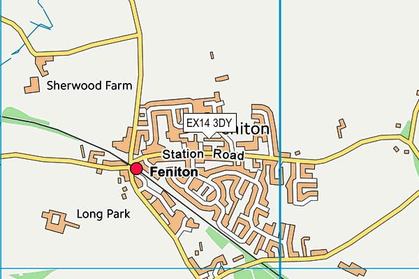 EX14 3DY map - OS VectorMap District (Ordnance Survey)