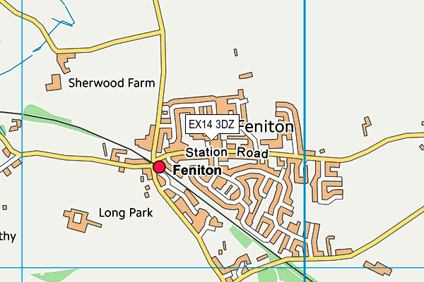 EX14 3DZ map - OS VectorMap District (Ordnance Survey)