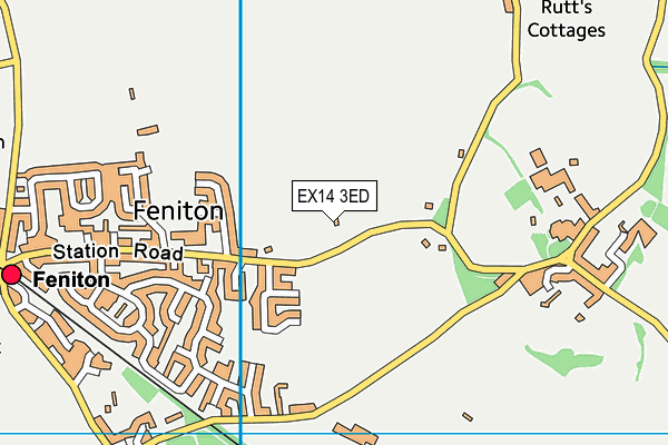 EX14 3ED map - OS VectorMap District (Ordnance Survey)